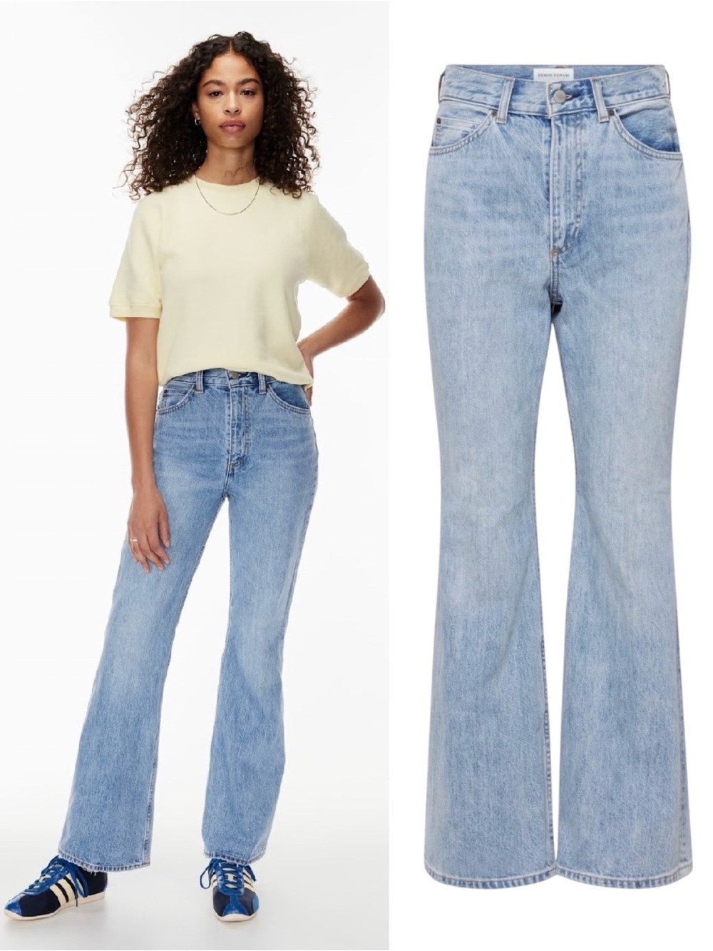 DENIM FORUM The Marlene 60’s High Rise Flare Blue Size 25